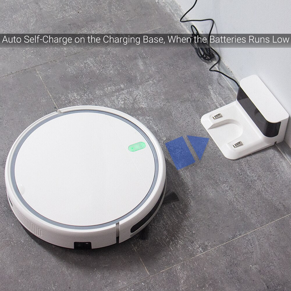 Robotic Vacuum Cleaning Bot WiFi Robot Vacuum Cleaner Sweeping Vacuuming Mopping With Auto Docking Station