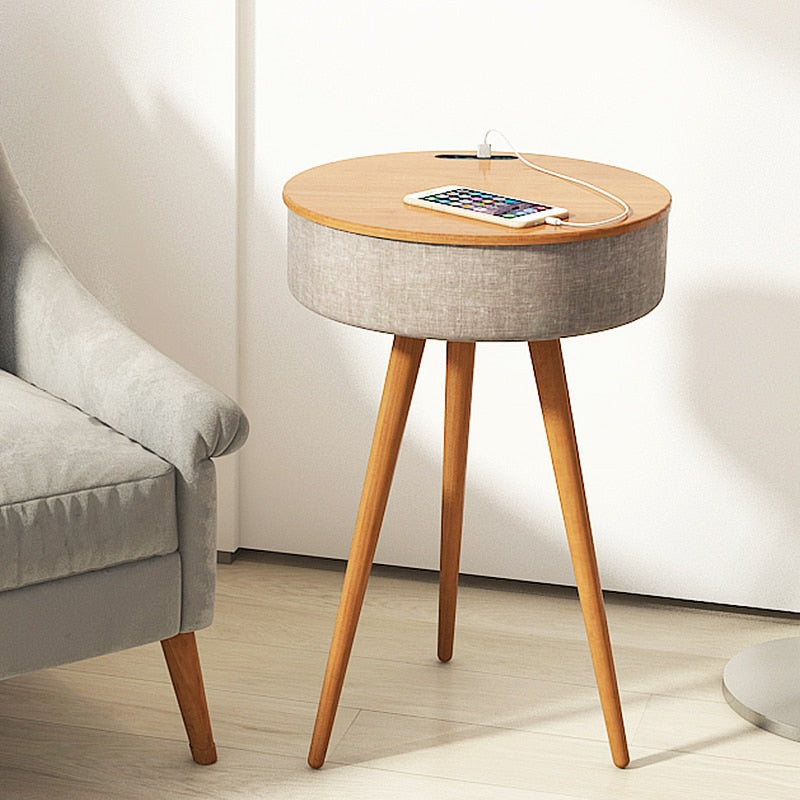 Creative Smart Coffee Table Bluetooth Speaker Wireless Charging Living Room Side Table with Stereo Audio
